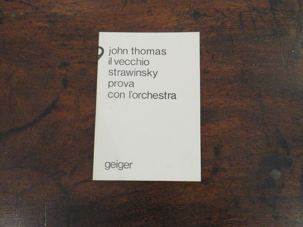 JOHN THOMAS. Il vecchio Strawinsky prova con l’orchestra.