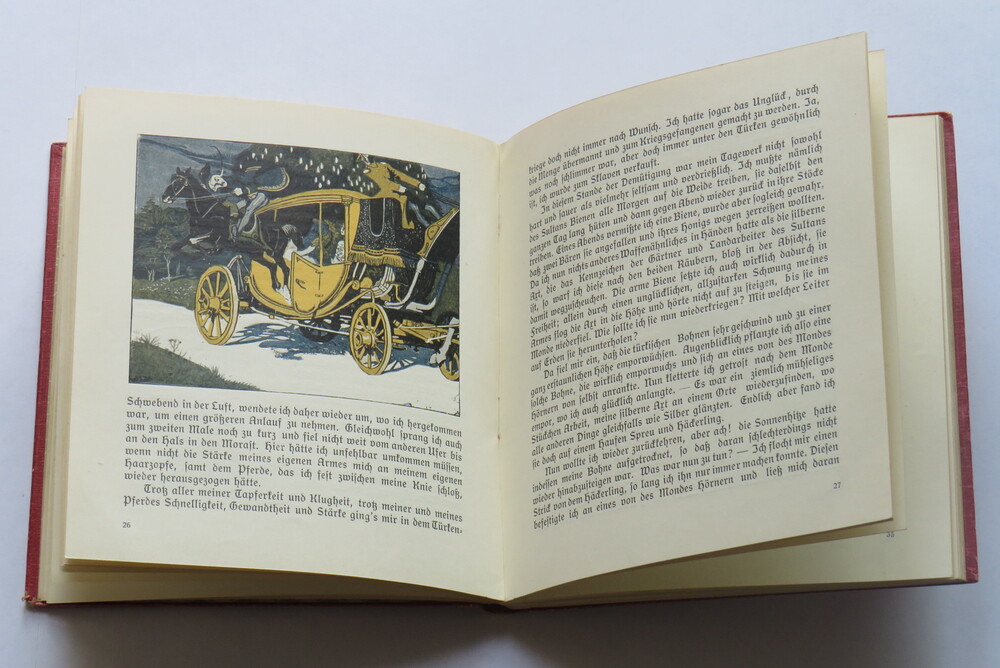 GOTTFRIED AUGUST BURGER. Münchhausen. Reisen und Abenteuer. Fahrten und Abenteuer des Freiherrn von Münchhausen. Deutsch von G. A. Bürger. Bilder und Buchschmuck von Franz Wacik. Text gesichtet von Hans Fraungruber.