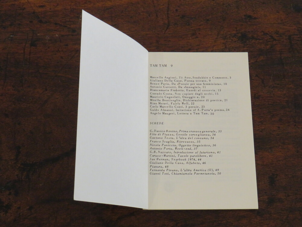 MAURIZIO SPATOLA, GIULIA NICCOLAI. TAM TAM N. 9. Rivista Trimestrale di Poesia.