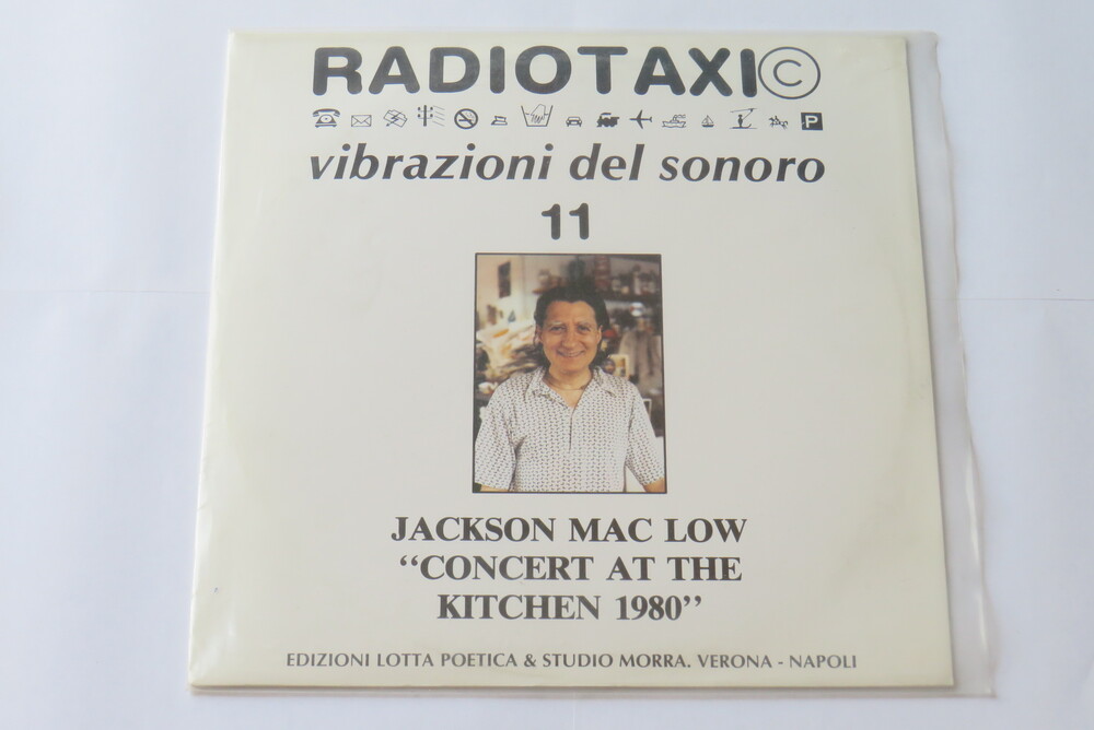 (SARENCO). RADIOTAXI 11. Vibrazioni del sonoro. Jackson Mac Low "Concert at The Kitchen 1980".