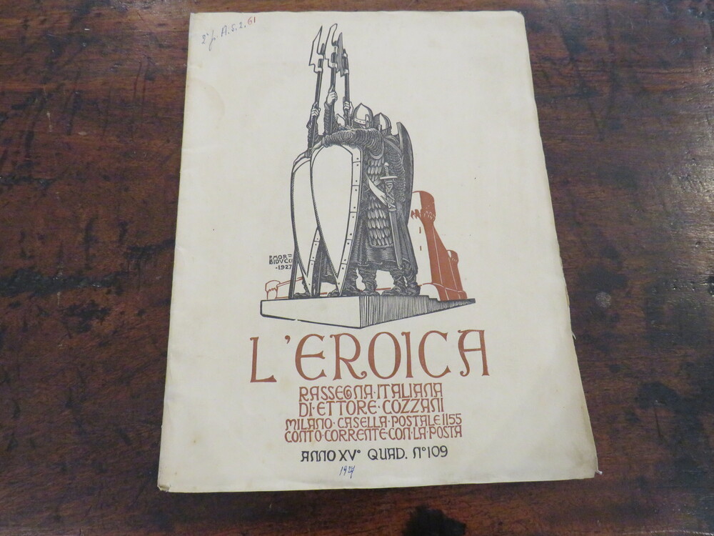 L'EROICA. RASSEGNA ITALIANA DI ETTORE COZZANI. N. 109.