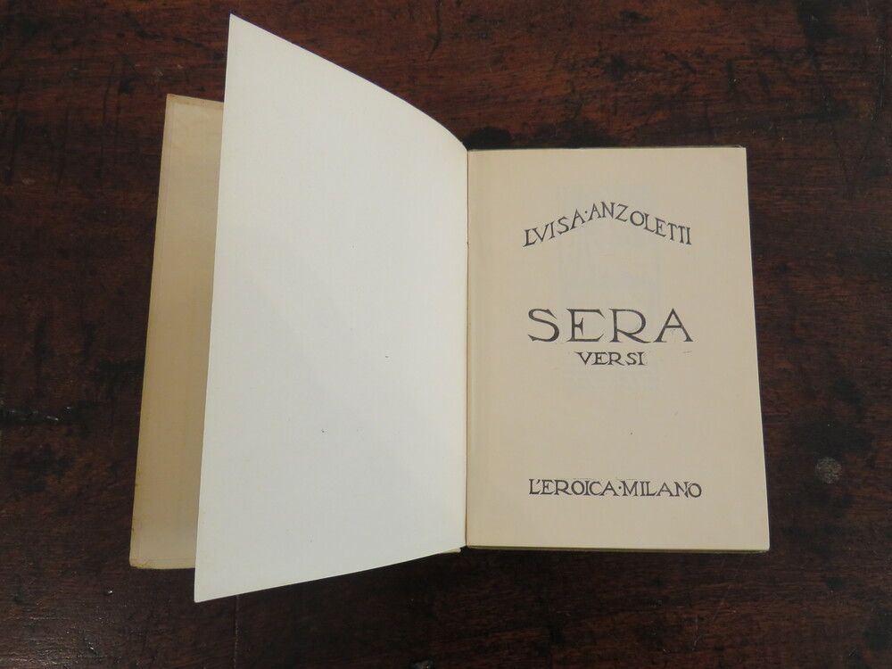 LUISA ANZOLETTI. Sera-Versi.