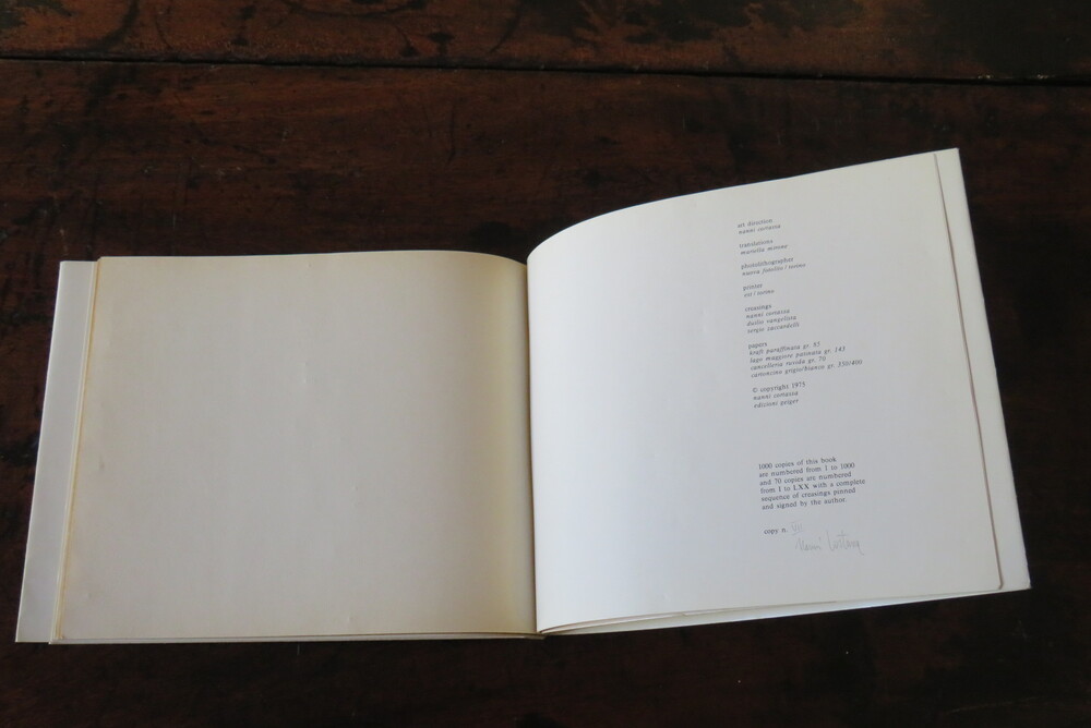NANNI CORTASSA. Creasings (notes about).