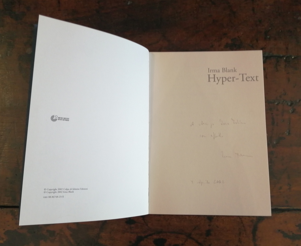 IRMA BLANK. Hyper-Text